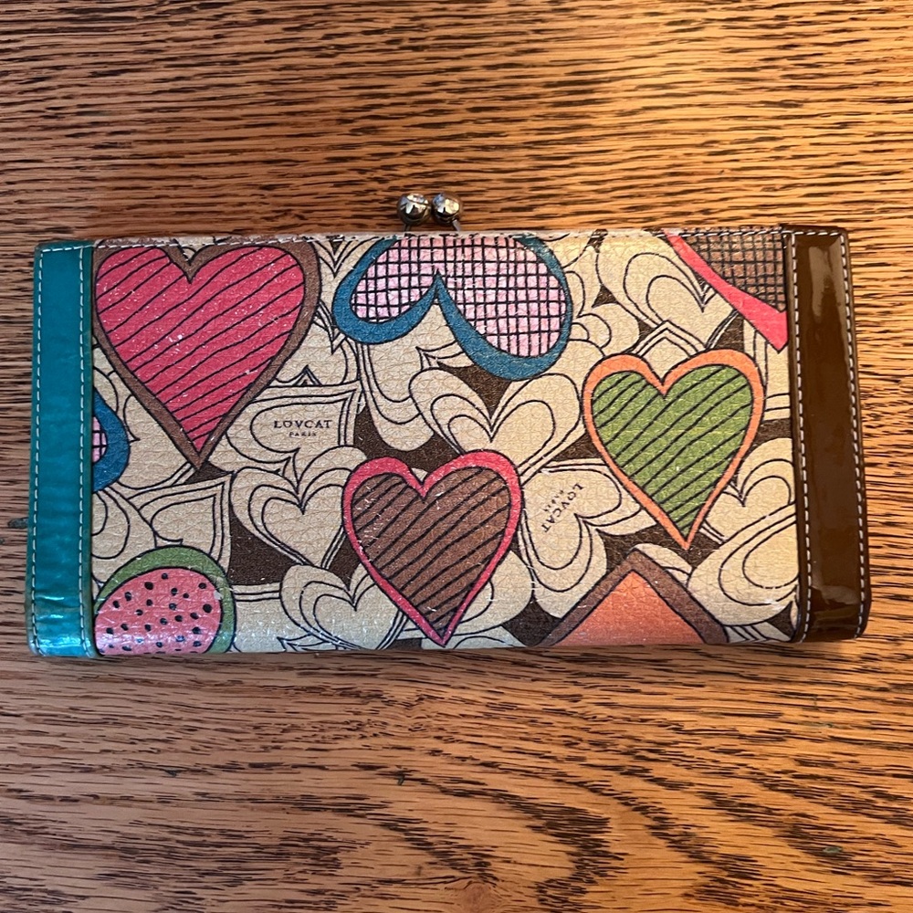 Lovecat Multicolor Heart Print Wallet